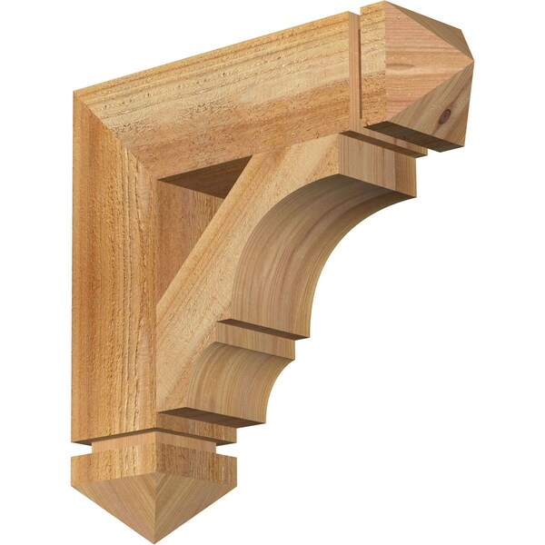 Ekena Millwork Balboa Arts & Crafts Rough Sawn Bracket, Western Red Cedar, 4"W x 16"D x 16"H BKT04X16X16BOA03RWR - main